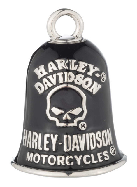 Harley-Davidson Vintage Willie G Skull Logo Ride Bell, Black Plated Finish - Wisconsin Harley-Davidson