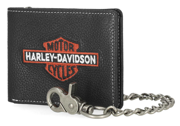 Harley-Davidson® Men's Bar & Shield Embroidered Leather Billfold