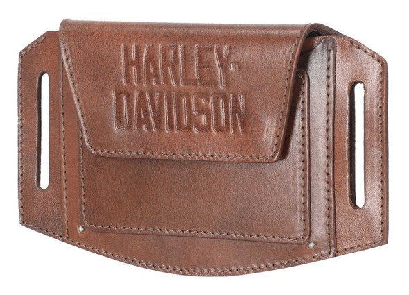 Harley-Davidson® Men's Embossed Genuine Leather Belt Card Holder
