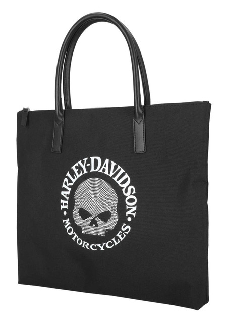 Harley-Davidson® Women's Embellished Willie G Skull Flat Tote