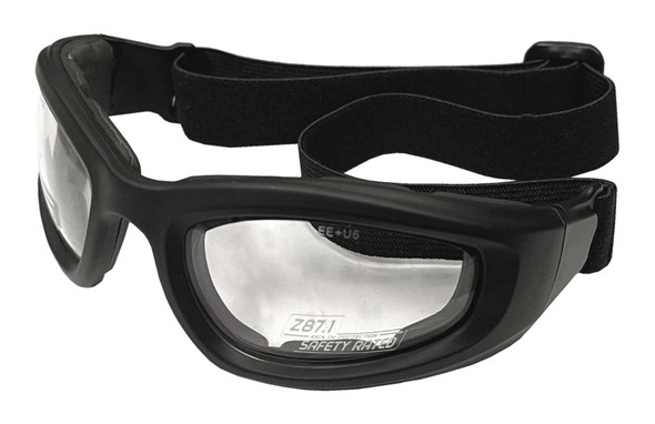 Epoch Eyewear Epoch Hybrid Foam Clear Sunglasses Riding Goggles Black/Clear - Wisconsin Harley-Davidson