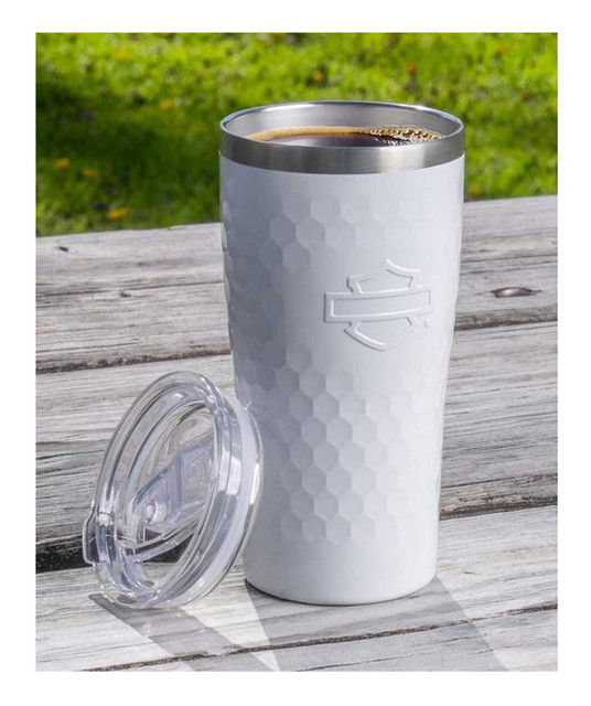 Harley-Davidson® Embossed Open Bar & Shield Stainless Steel Travel