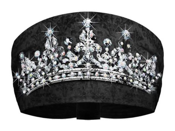 That's A Wrap Women's Rhinestone Tiara Performance Knotty Band Headwrap, Black - Wisconsin Harley-Davidson