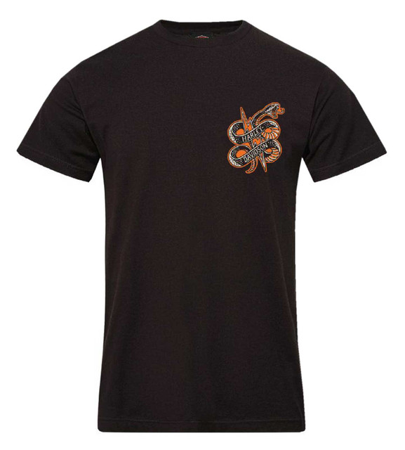 Harley-Davidson Men's Struck Snake Short Sleeve Crew-Neck T-Shirt, Black - Wisconsin Harley-Davidson