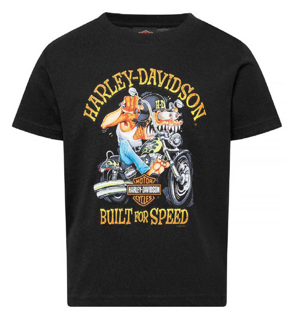 Harley-Davidson Boy's Villain Short Sleeve Toddler Cotton T-Shirt, Black - Wisconsin Harley-Davidson