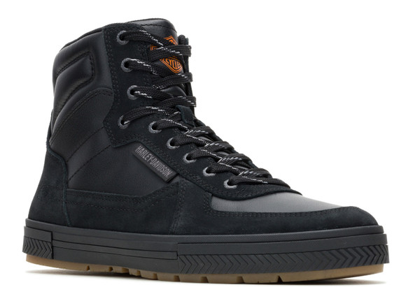 Harley-Davidson Men's Rustan Mid Black Leather/Suede Motorcycle Boots, D93936 - Wisconsin Harley-Davidson