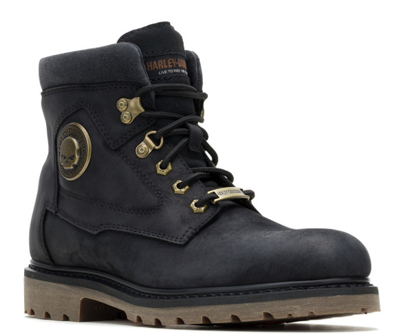 Harley-Davidson Men's Badlands Skull Motorcycle Riding Boots, D93928, D93889 - Wisconsin Harley-Davidson