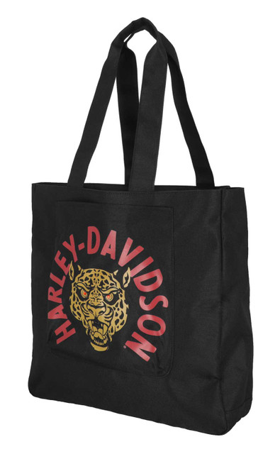 【美品】Harley-Davidson トートバッグ バイク　ウェア　バッグ Harley-Davidson® Women's Cheetah B&S Reversible Polyester Tote Bag