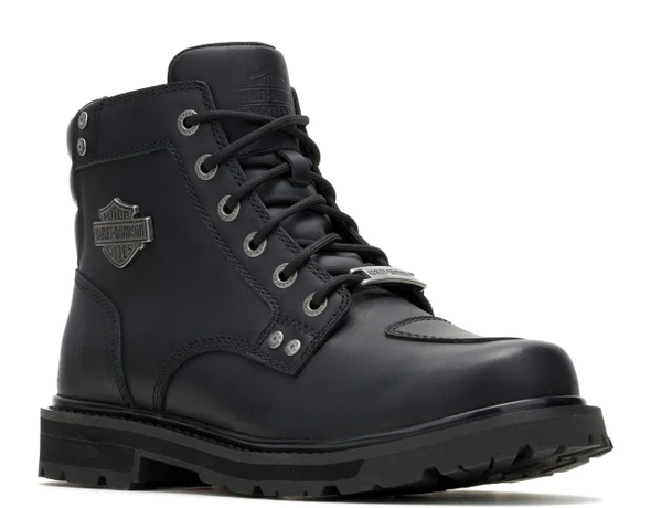 Harley-Davidson Men's Rambert Lace Black Leather Motorcycle Boots, D93913 - Wisconsin Harley-Davidson