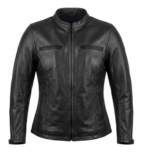 Derringer Ladies Extreme Premium Leather Motorcycle Jacket, Black - Wisconsin Harley-Davidson