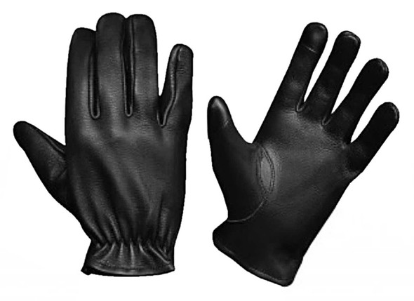 UNIK Men's Deerskin Full-Finger Premium Leather Police Gloves, Black - Wisconsin Harley-Davidson
