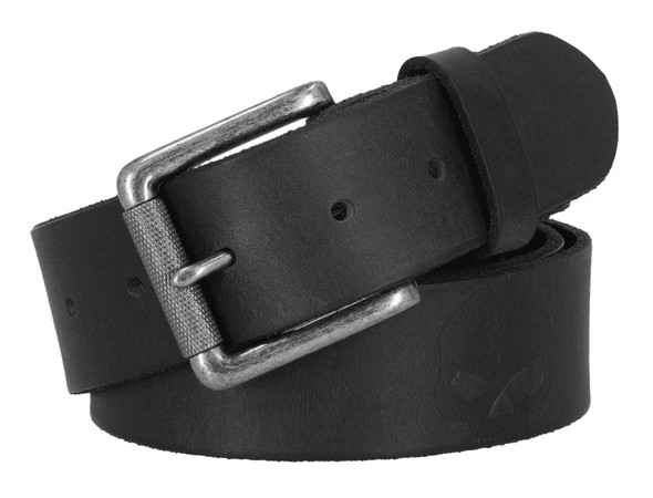 Harley-Davidson Men's Embossed Repeat Willie G Skull Leather Belt, Black - Wisconsin Harley-Davidson