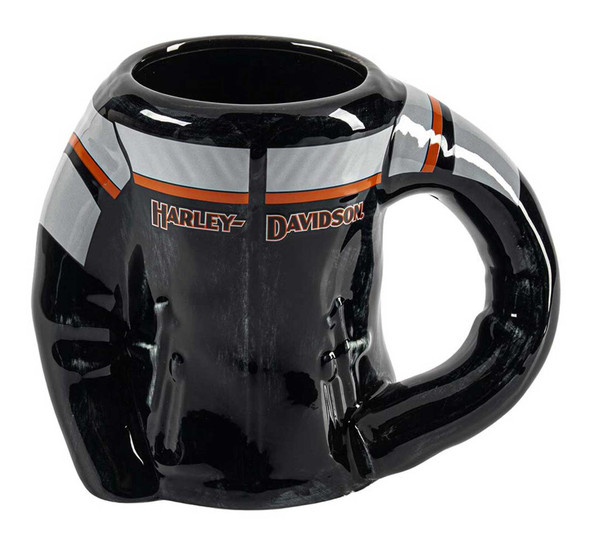 Harley-Davidson Women's Leather Jacket Sculpted Ceramic Coffee Mug, Black - Wisconsin Harley-Davidson