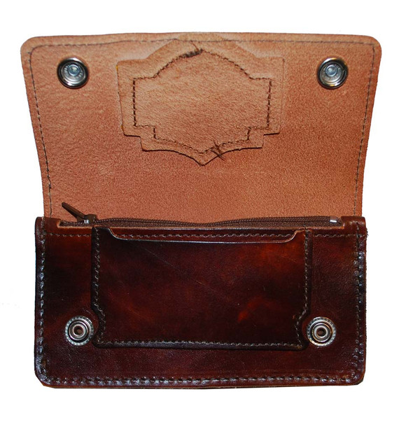 Harley-Davidson® Men's Bar & Shield Biker Chain Wallet Antique