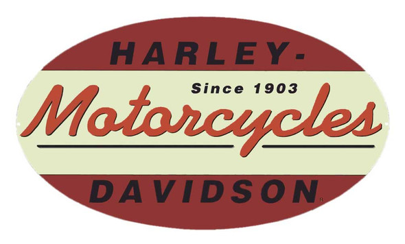 Harley-Davidson Since 1903 Oval Tin Metal Sign 11 x 18 Inch 2010211 - Wisconsin Harley-Davidson