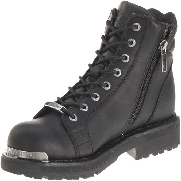 Harley-Davidson® Women's Maddy 6-Inch Lace-Up Black Boots. Inside