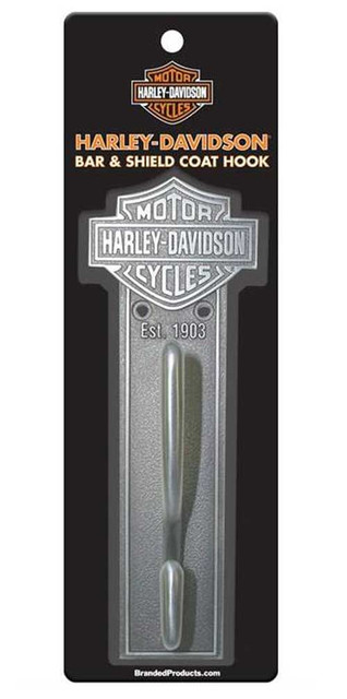Harley-Davidson® Bar & Shield Coat Hook, Antique Pewter Finish HDL