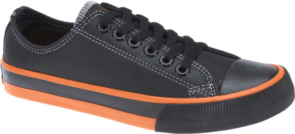 Harley-Davidson Women's Zia 2-Inch Black Leather Low-Cut Sneakers D83816 - Wisconsin Harley-Davidson