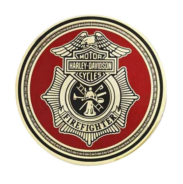 Harley-Davidson Firefighter First In Last Out Challenge Coin 1.75'' 8002923 - Wisconsin Harley-Davidson