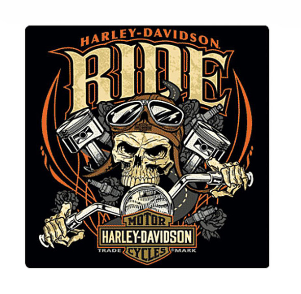 Harley-Davidson Tin Sign, Ride Bone Bar & Shield Sign, Black 2010961 - Wisconsin Harley-Davidson