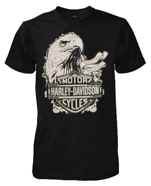 Harley-Davidson Men's Prestige Eagle B&S Short Sleeve T-Shirt Black 30298299 - Wisconsin Harley-Davidson