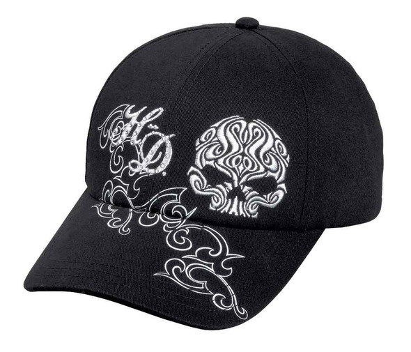 Harley-Davidson Womens Scroll Willie G Skull Embellished Baseball Cap 99550-16VW - Wisconsin Harley-Davidson