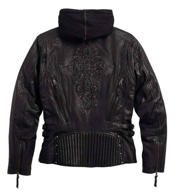 Harley-Davidson® Women's Avangelina 3IN1 Leather Jacket, Black