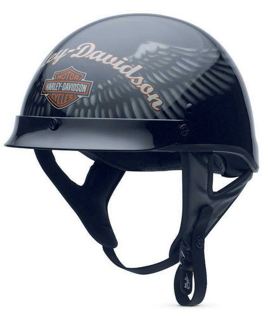 Harley-Davidson Women's Amelia Half Helmet, Black Wing Graphic 98297-14VW - Wisconsin Harley-Davidson