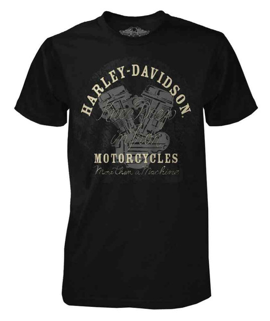 Harley-Davidson Men's Black Label Knee Deep In Iron Engine Graphic Tee, Black - Wisconsin Harley-Davidson