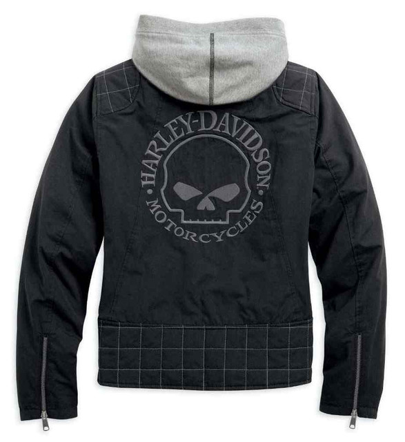Harley-Davidson® Women's Skull 3-in-1 Fleece Jacket, Black 98552