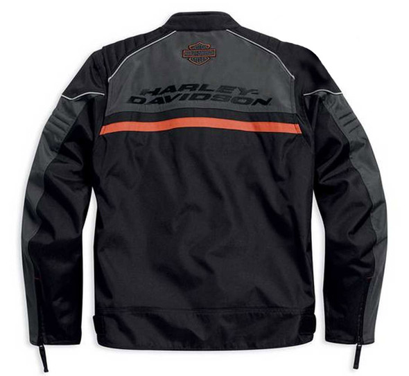 Harley-Davidson® Men's Tactful Riding Jacket, Black/Orange