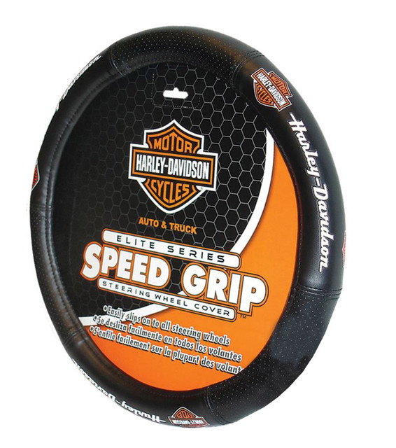 Harley-Davidson Steering Wheel Cover, Elite Bar & Shield Speed Grip 6733 - Wisconsin Harley-Davidson