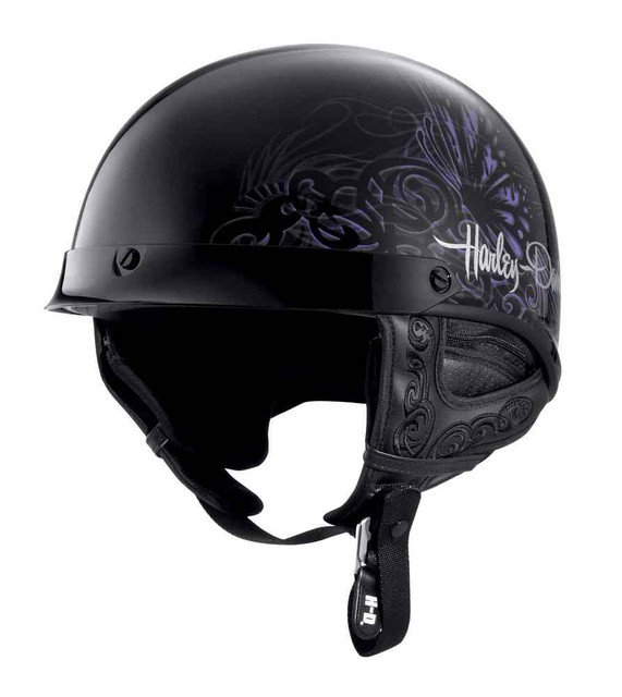 Harley-Davidson Women's Fly-By Ultra-Light J02 Half Helmet, Black 98224-16VW - Wisconsin Harley-Davidson
