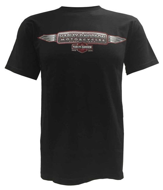 Harley-Davidson Men's Vintage Iron H-D Script Short Sleeve T-Shirt, Black - Wisconsin Harley-Davidson