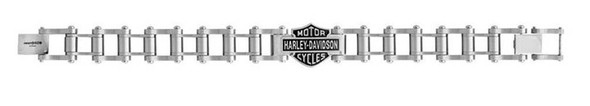 Harley-Davidson Men's Engine Bike Chain Bracelet Steel 7.5 Inch HSB0007/7.5 - Wisconsin Harley-Davidson