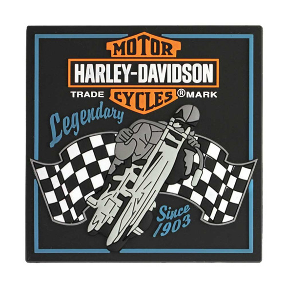 Harley-Davidson Magnet, Legendary Racer Bar & Shield Rubber Tile Magnet 8003173 - Wisconsin Harley-Davidson