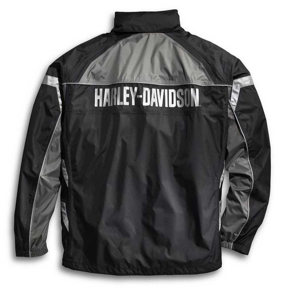 Harley-Davidson® Mens Rain Suit, Full Speed Winged B&S Reflective