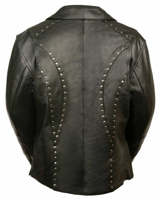 Milwaukee Leather Women's Classic M/C Jacket w/ Rivet Detailing