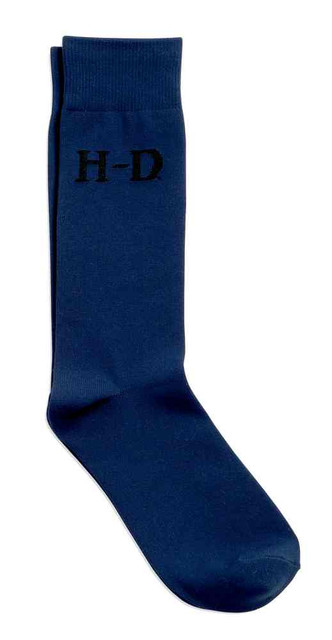 Harley-Davidson Men's H-D Trouser Sock, Microfiber Dress Navy. 99402-16VM - Wisconsin Harley-Davidson