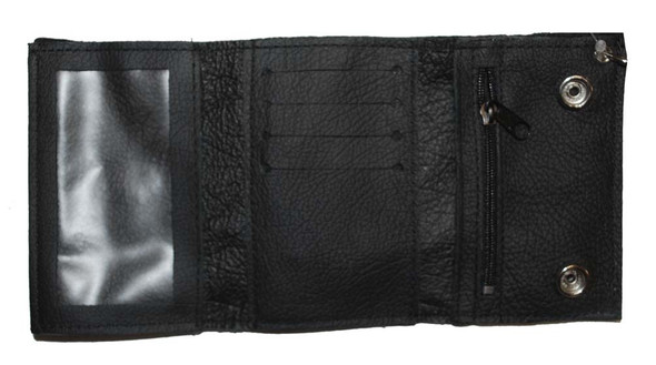 Harley-Davidson® Men's Skull Medallion Tri-Fold Chain Wallet