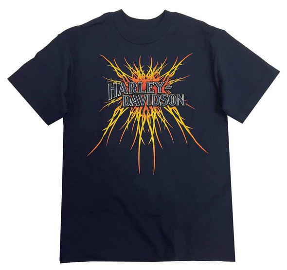 Harley-Davidson Big Boys' H-D Script Logo Burst Youth T-Shirt, Navy Blue - Wisconsin Harley-Davidson