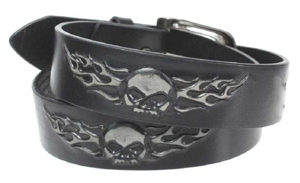 Harley-Davidson® Men's Embossed Highway To Hell Leather Belt