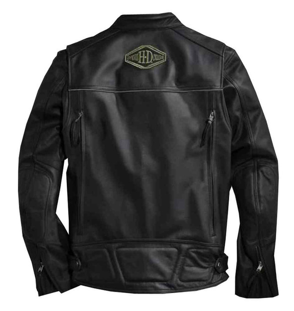 Harley-Davidson® Men's Telescope Thrash Leather Jacket, Black