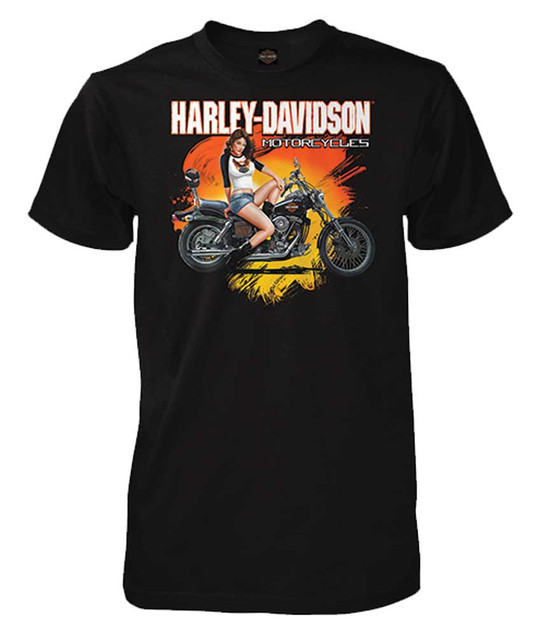 Harley-Davidson Men's Mary Ann Pin Up Lady Short Sleeve T-Shirt, Black - Wisconsin Harley-Davidson