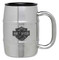 Harley-Davidson Stainless Steel Barrel Coffee Travel Mug 17 oz Silver. 99203-16V - Wisconsin Harley-Davidson