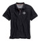 Harley-Davidson Men's Knit Polo Shirt, Jacquarded Stripe B&S, Black 96431-15VM - Wisconsin Harley-Davidson