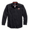 Harley-Davidson Men's Pinstripe Flames Woven Long Sleeve Shirt, Black 99048-16VM - Wisconsin Harley-Davidson