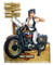 Harley-Davidson Crossroads Pin Up Lady Magnet, Hard Sided, 4 x 3 inches 8003876 - Wisconsin Harley-Davidson