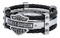 Harley-Davidson Men's Ring, Bar & Shield Logo Double Steel Cable Band HSR0022 - Wisconsin Harley-Davidson