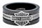 Harley-Davidson Men's Ring, Bar & Shield Steel Cable Band, Black HSR0021 - Wisconsin Harley-Davidson